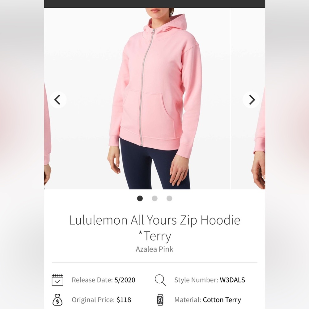 Sz 6 Lululemon All Yours Zip Hoodie